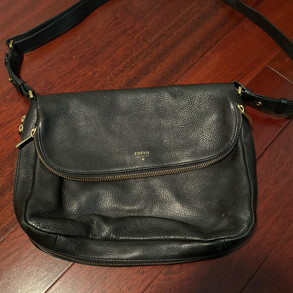 fossil leather purse hand bag
